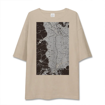 【南アルプス（山梨県）】地図柄ビッグシルエットTシャツ