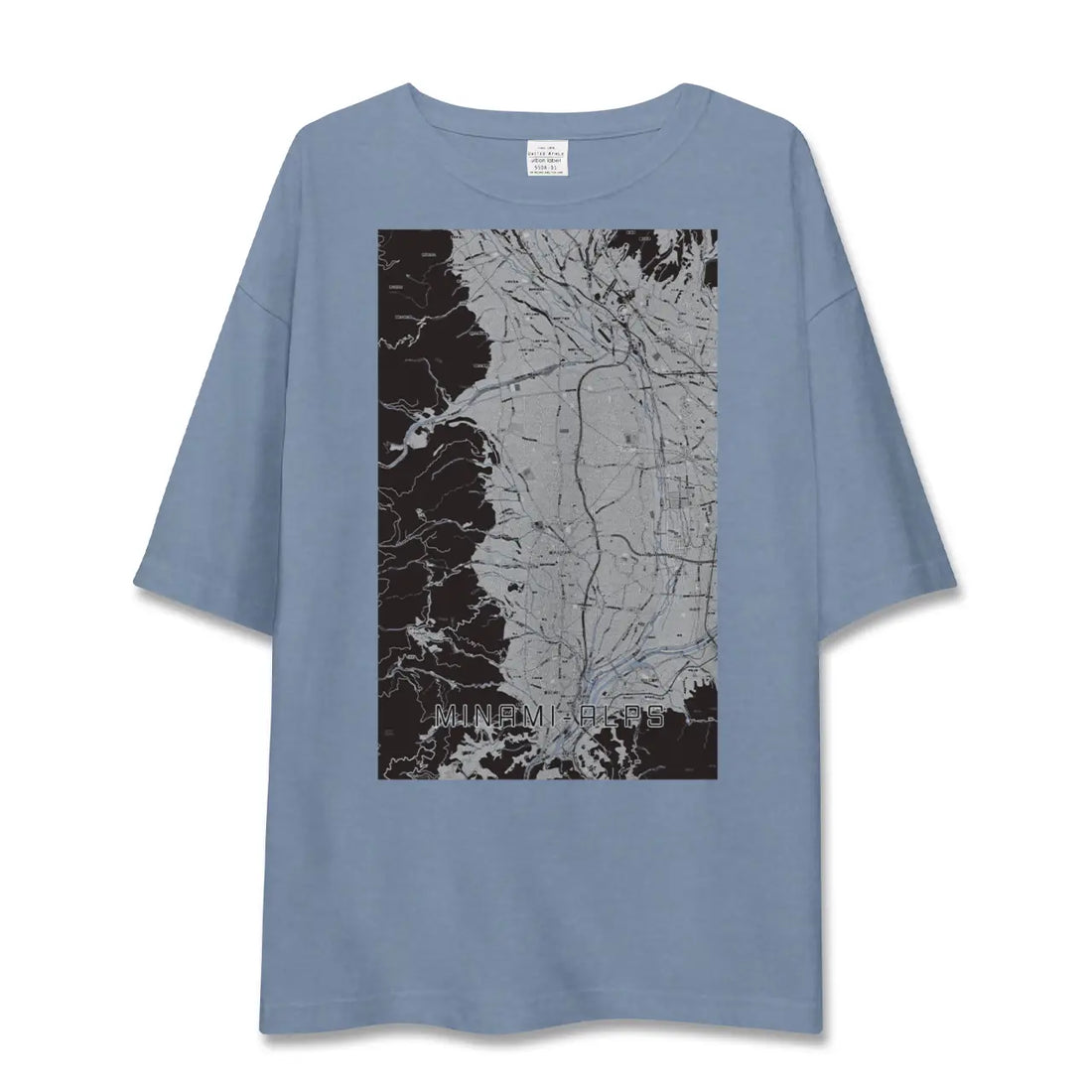 【南アルプス（山梨県）】地図柄ビッグシルエットTシャツ