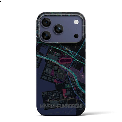 【南船橋（千葉県）】地図柄iPhoneケース（バックカバータイプ）