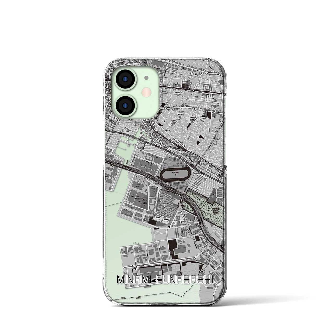 【南船橋（千葉県）】地図柄iPhoneケース（クリアタイプ）