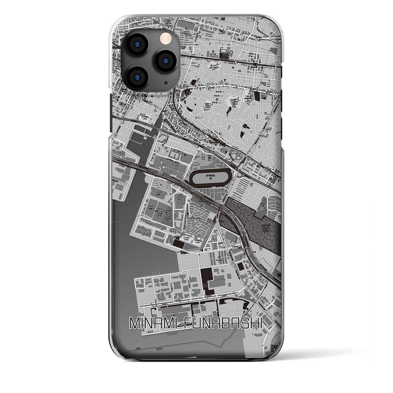 【南船橋（千葉県）】地図柄iPhoneケース（クリアタイプ）