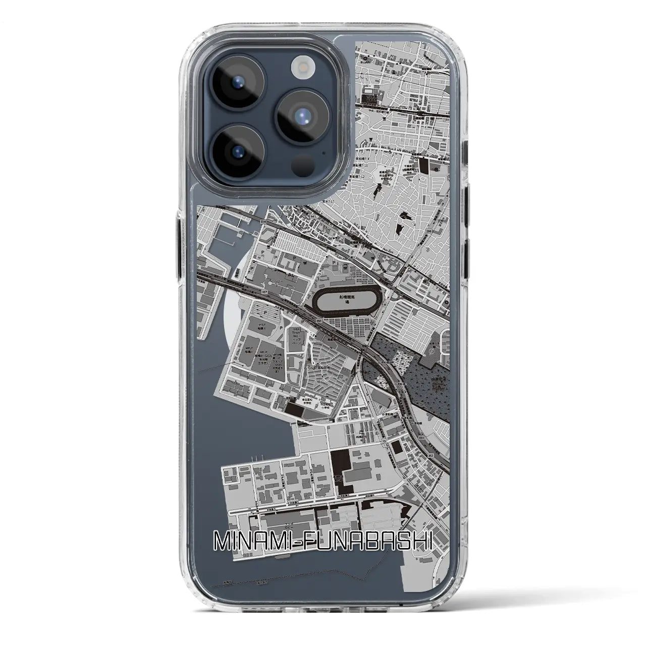 【南船橋（千葉県）】地図柄iPhoneケース（MagSafeタイプ）