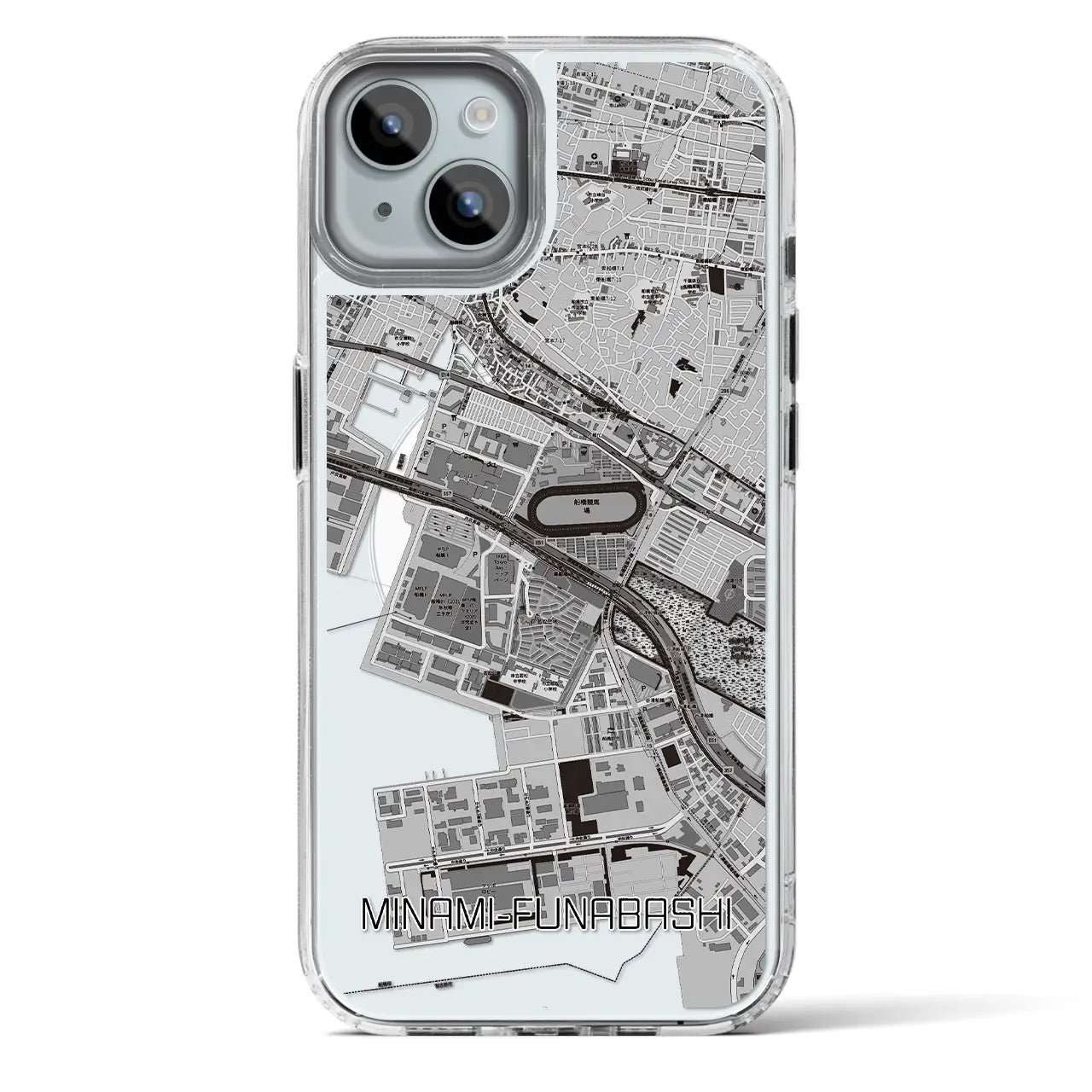 【南船橋（千葉県）】地図柄iPhoneケース（MagSafeタイプ）