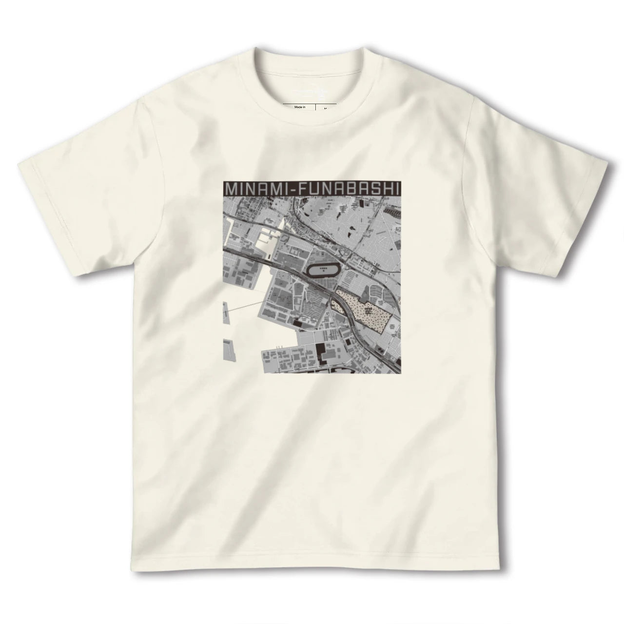 【南船橋（千葉県）】地図柄ヘビーウェイトTシャツ