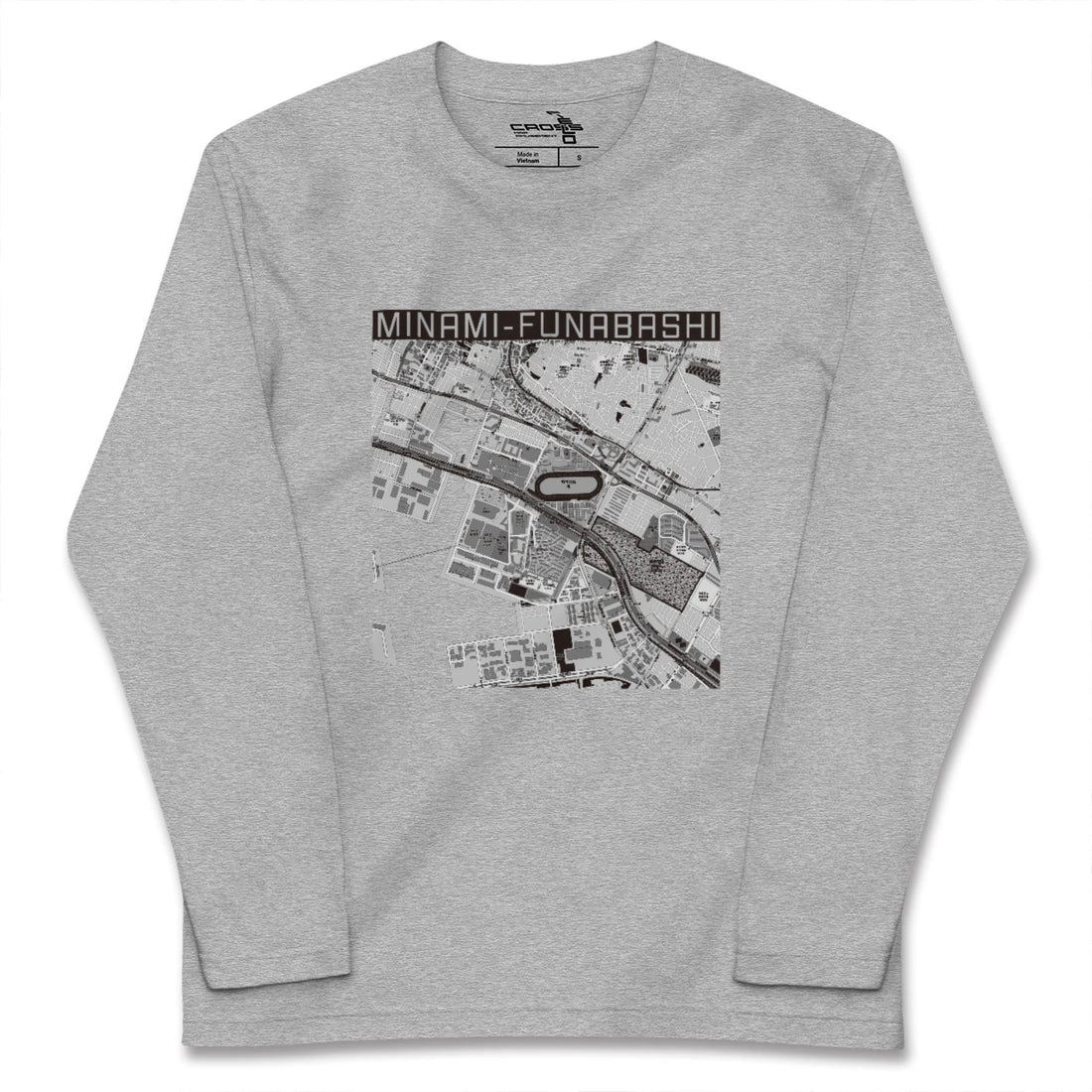 【南船橋(千葉県)】地図柄ロングスリーブTシャツ