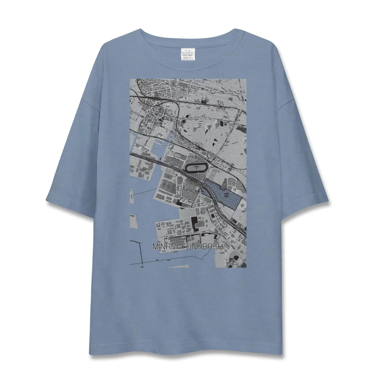 【南船橋（千葉県）】地図柄ビッグシルエットTシャツ