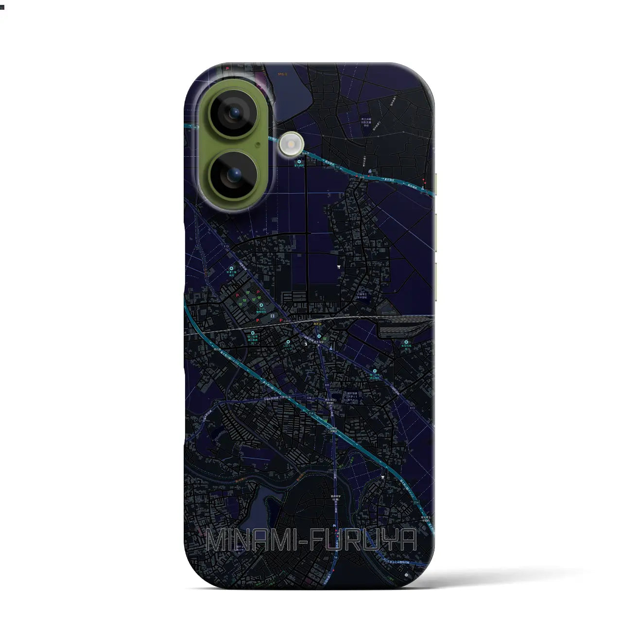 【南古谷（埼玉県）】地図柄iPhoneケース（バックカバータイプ）