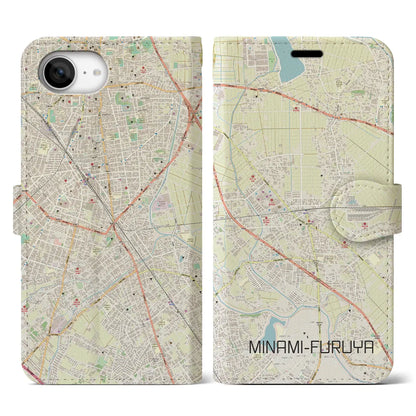 【南古谷（埼玉県）】地図柄iPhoneケース（手帳タイプ）