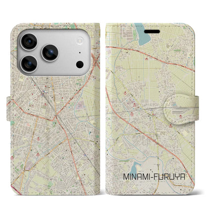 【南古谷（埼玉県）】地図柄iPhoneケース（手帳タイプ）