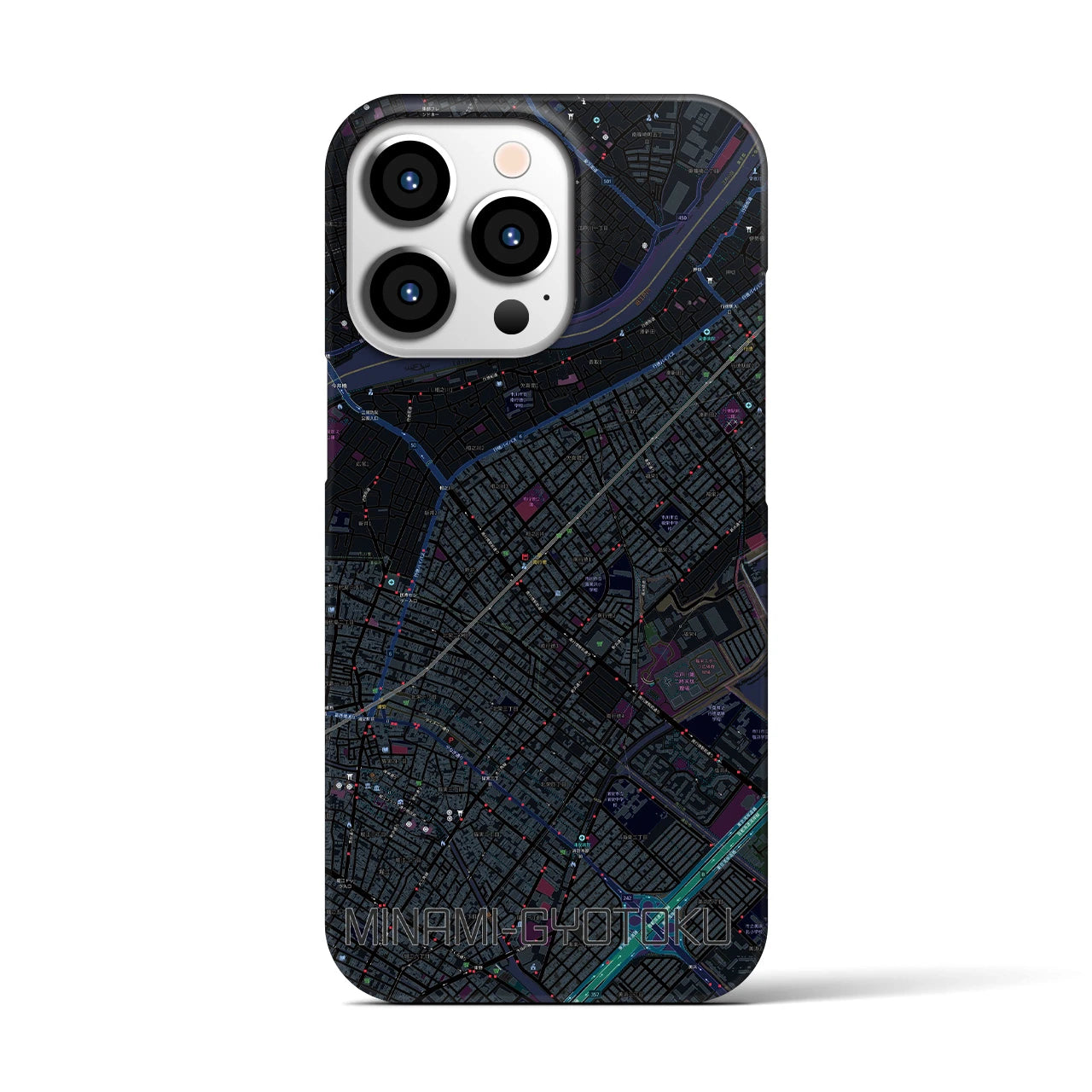 【南行徳（千葉県）】地図柄iPhoneケース（バックカバータイプ）