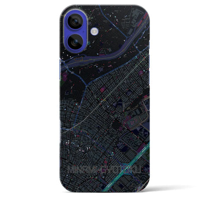 【南行徳（千葉県）】地図柄iPhoneケース（バックカバータイプ）