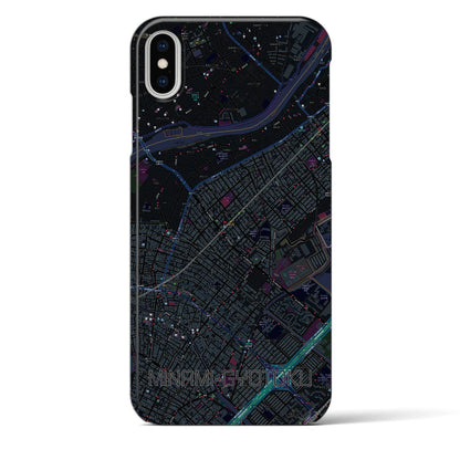 【南行徳（千葉県）】地図柄iPhoneケース（バックカバータイプ）