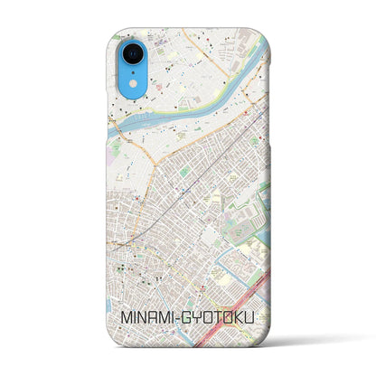 【南行徳（千葉県）】地図柄iPhoneケース（バックカバータイプ）