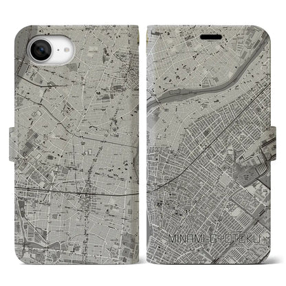 【南行徳（千葉県）】地図柄iPhoneケース（手帳タイプ）