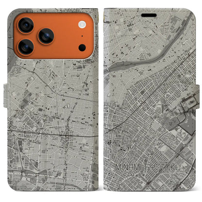 【南行徳（千葉県）】地図柄iPhoneケース（手帳タイプ）