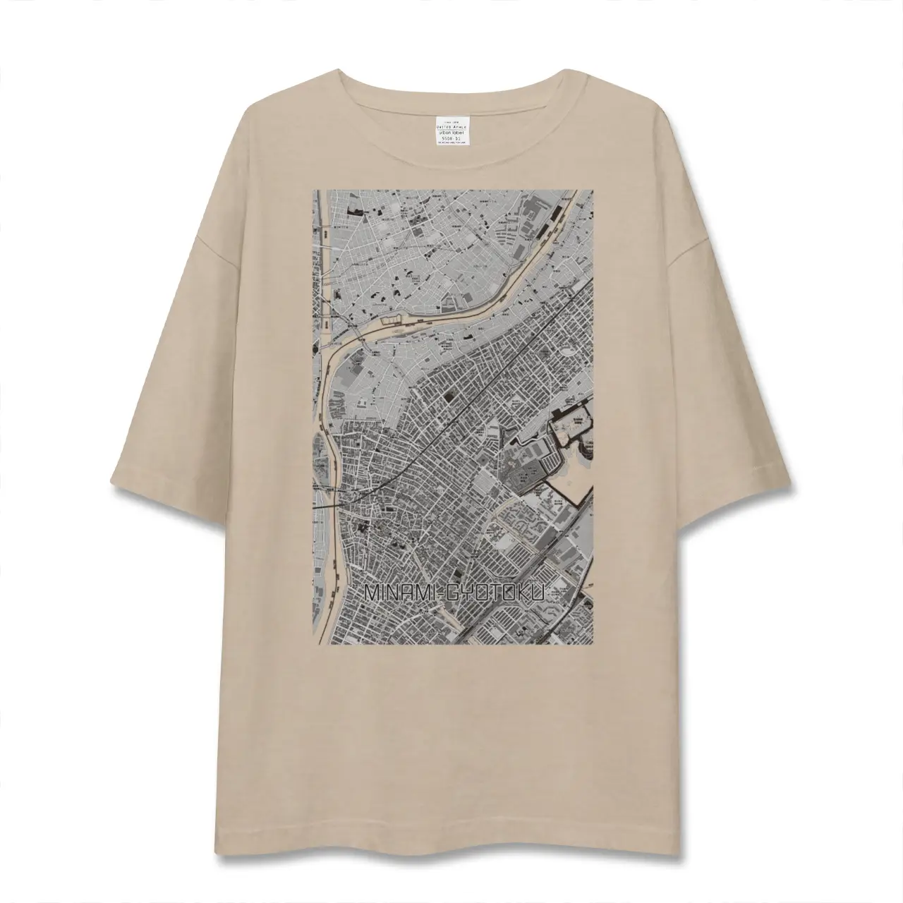 【南行徳（千葉県）】地図柄ビッグシルエットTシャツ
