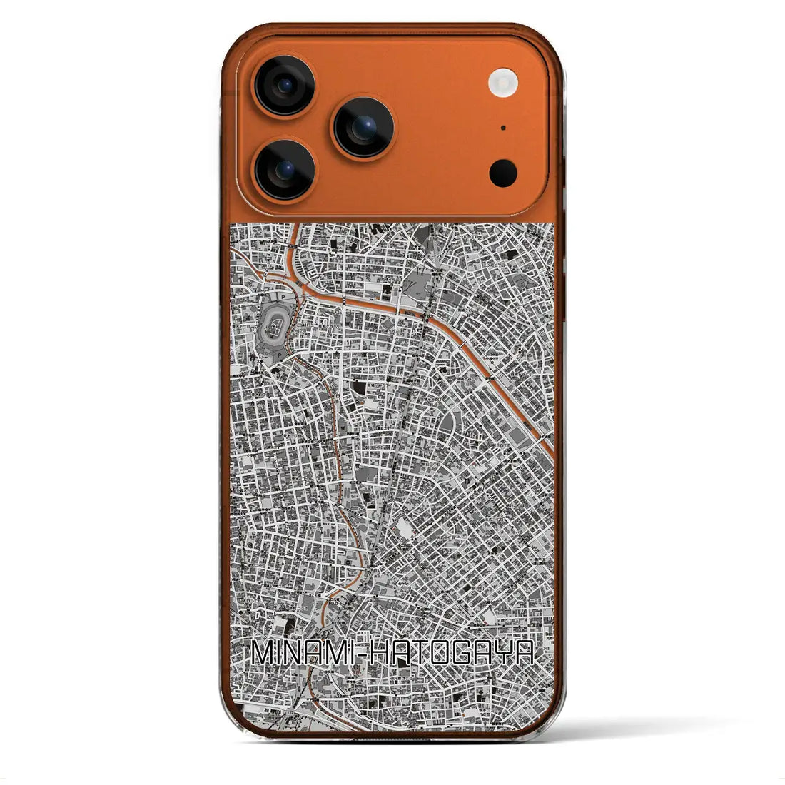 【南鳩ヶ谷（埼玉県）】地図柄iPhoneケース（クリアタイプ）モノトーン・iPhone 17 Pro Max 用
