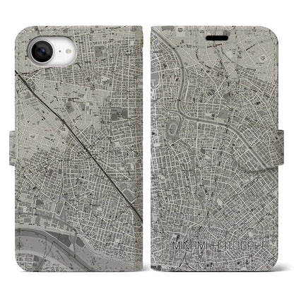 【南鳩ヶ谷（埼玉県）】地図柄iPhoneケース（手帳タイプ）