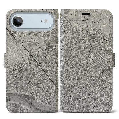 【南鳩ヶ谷（埼玉県）】地図柄iPhoneケース（手帳タイプ）