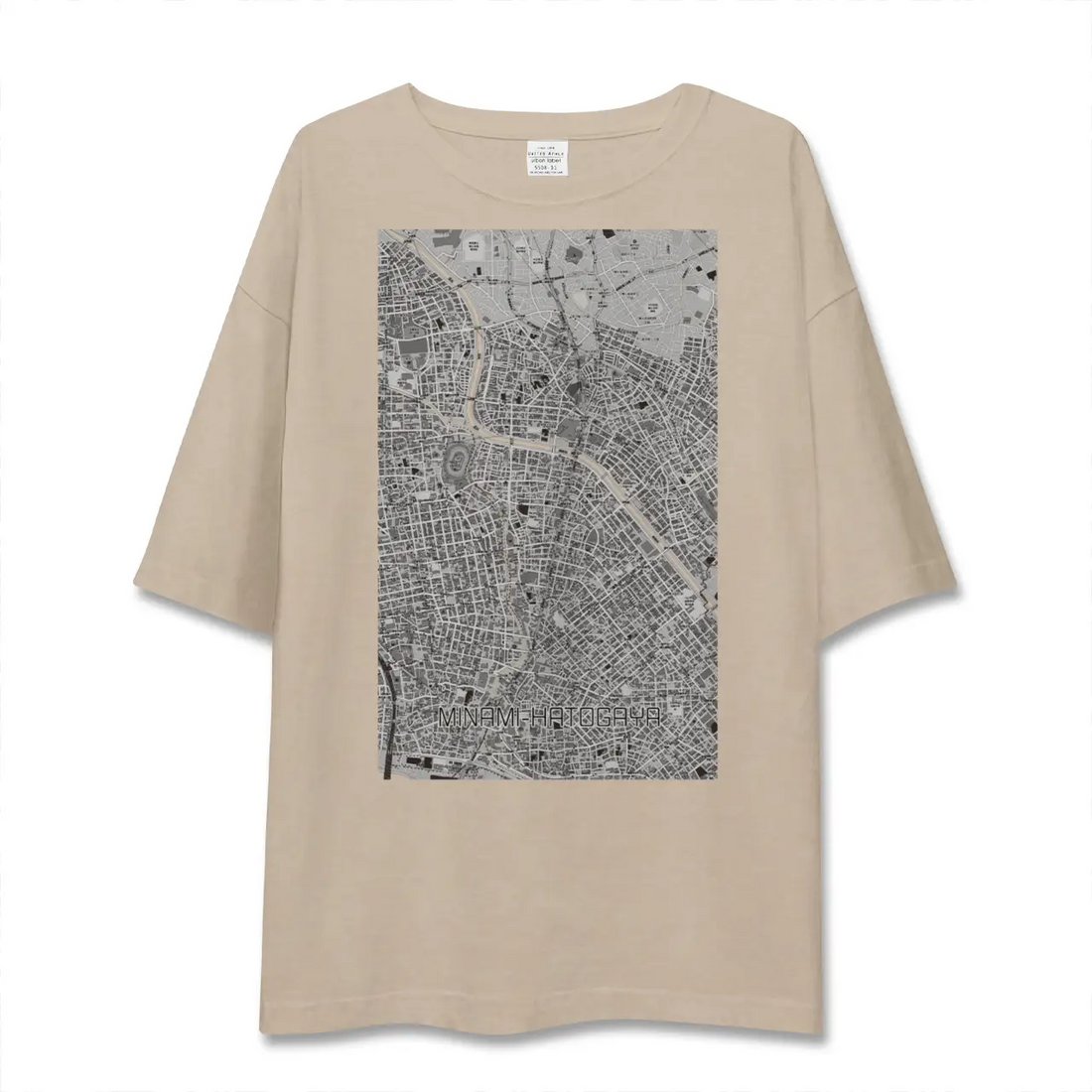 【南鳩ヶ谷（埼玉県）】地図柄ビッグシルエットTシャツ