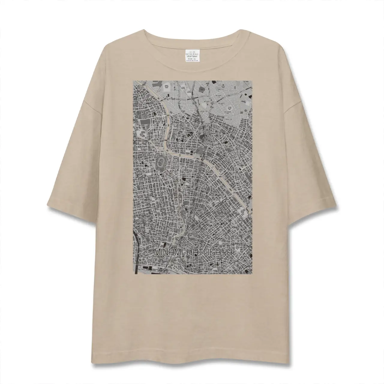 【南鳩ヶ谷（埼玉県）】地図柄ビッグシルエットTシャツ