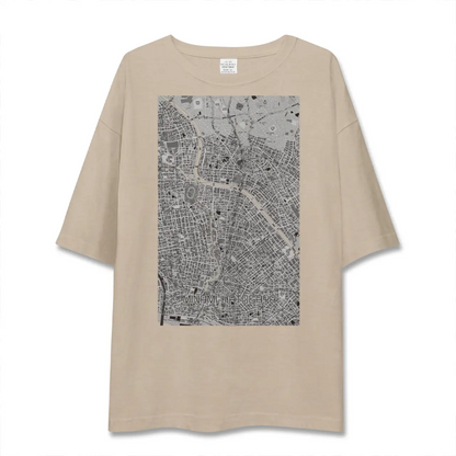【南鳩ヶ谷（埼玉県）】地図柄ビッグシルエットTシャツ