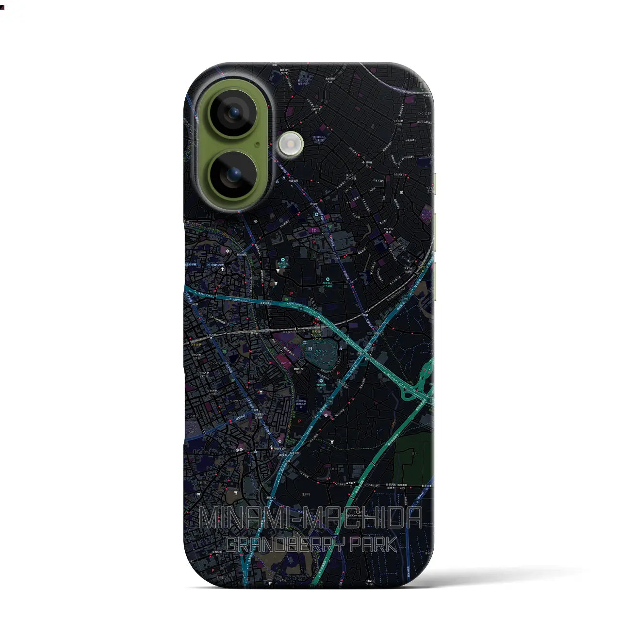 【南町田グランベリーパーク（東京都）】地図柄iPhoneケース（バックカバータイプ）