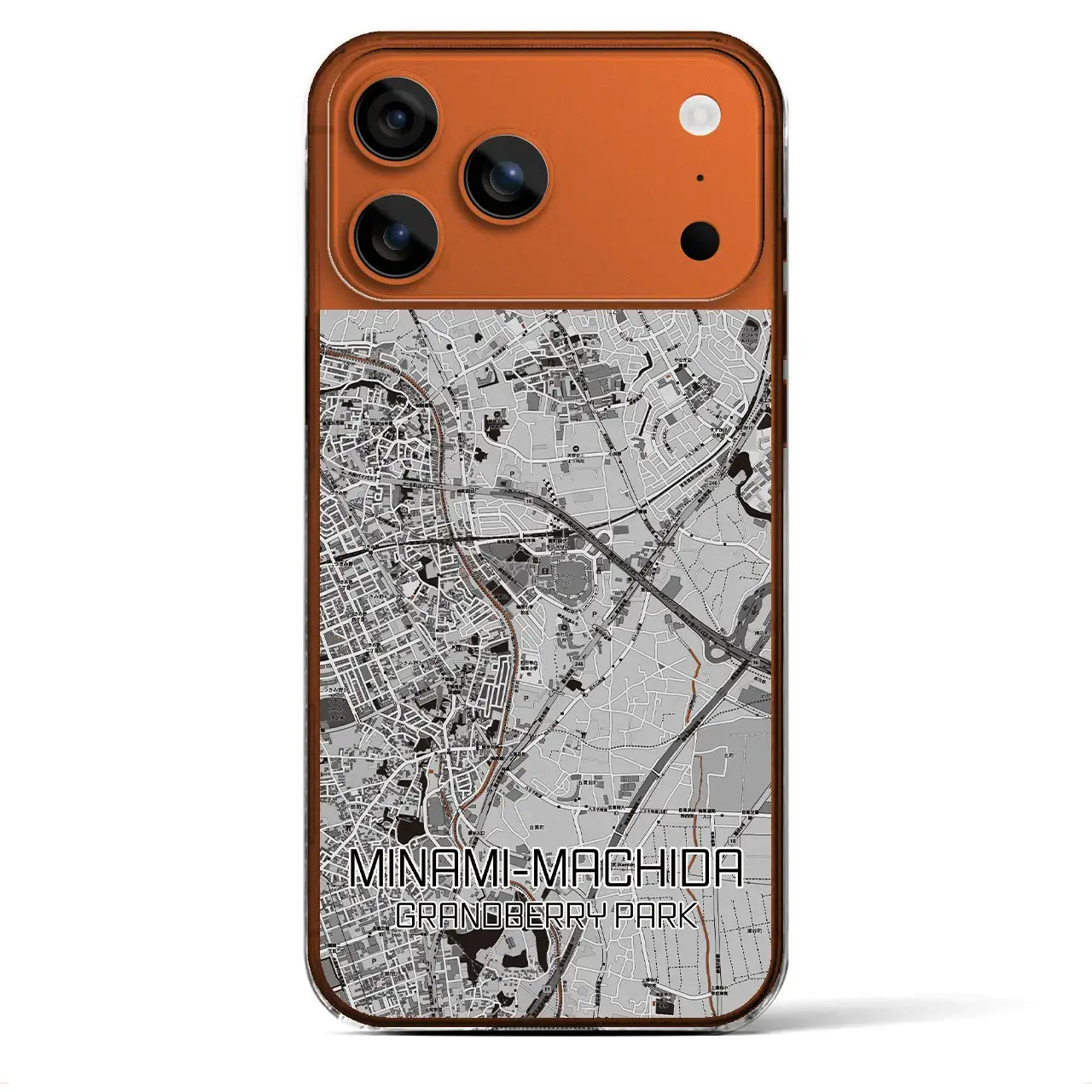 【南町田グランベリーパーク（東京都）】地図柄iPhoneケース（クリアタイプ）