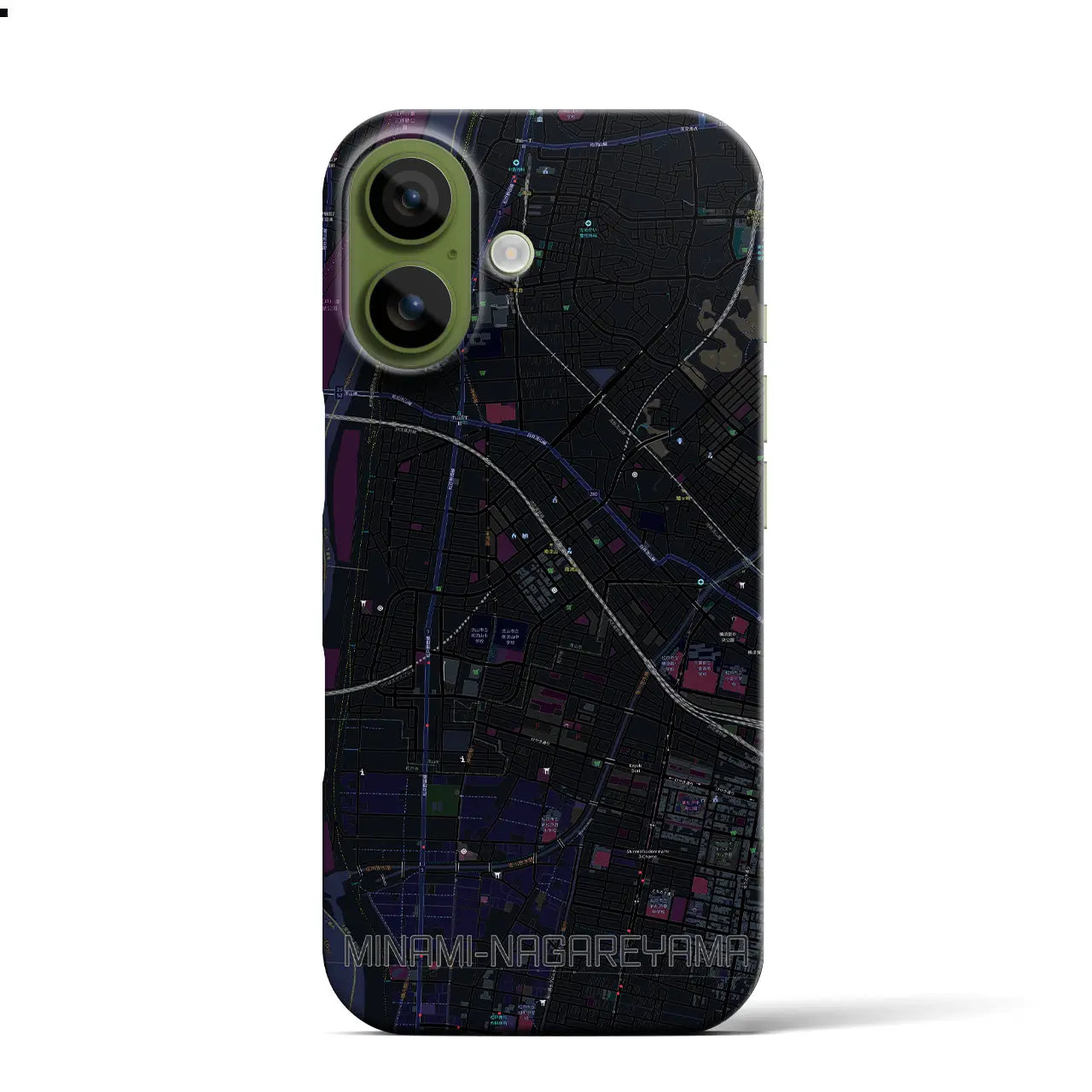 【南流山（千葉県）】地図柄iPhoneケース（バックカバータイプ）