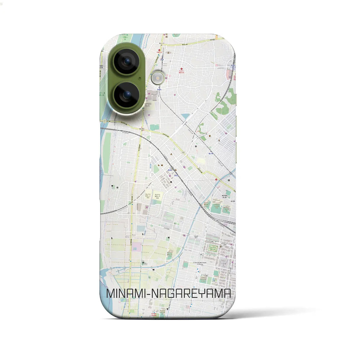 【南流山（千葉県）】地図柄iPhoneケース（バックカバータイプ）ナチュラル・iPhone 17 Pro Max 用