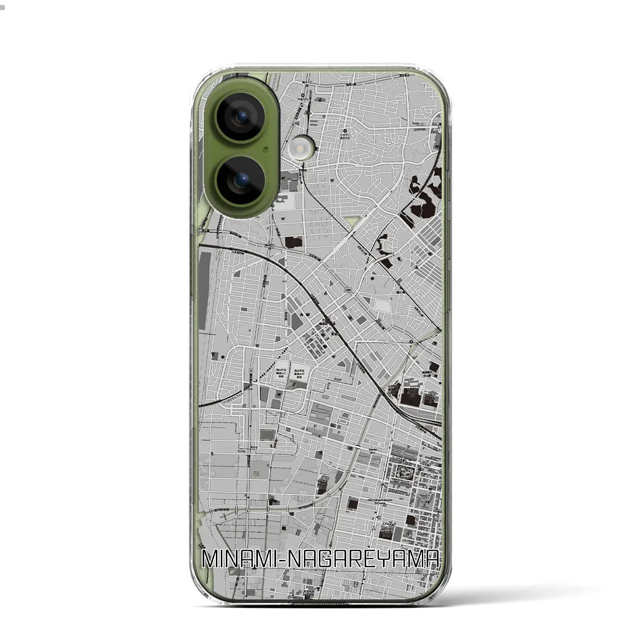 【南流山（千葉県）】地図柄iPhoneケース（クリアタイプ）