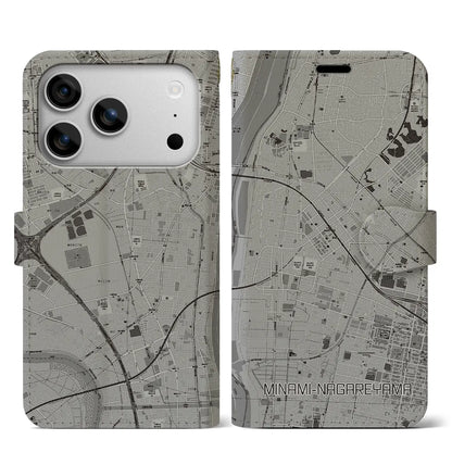 【南流山（千葉県）】地図柄iPhoneケース（手帳タイプ）