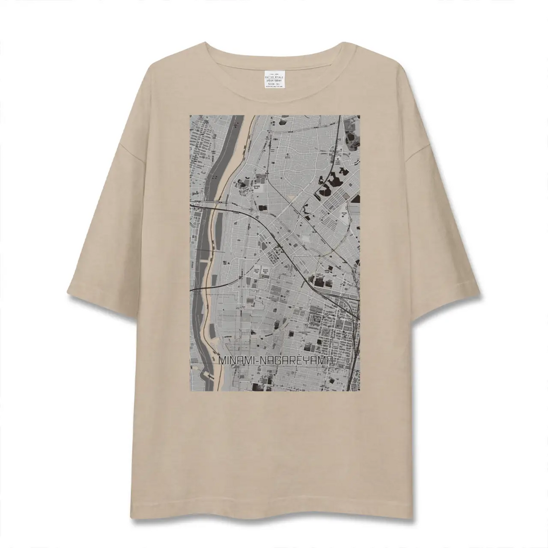 【南流山(千葉県)】地図柄ビッグシルエットTシャツ