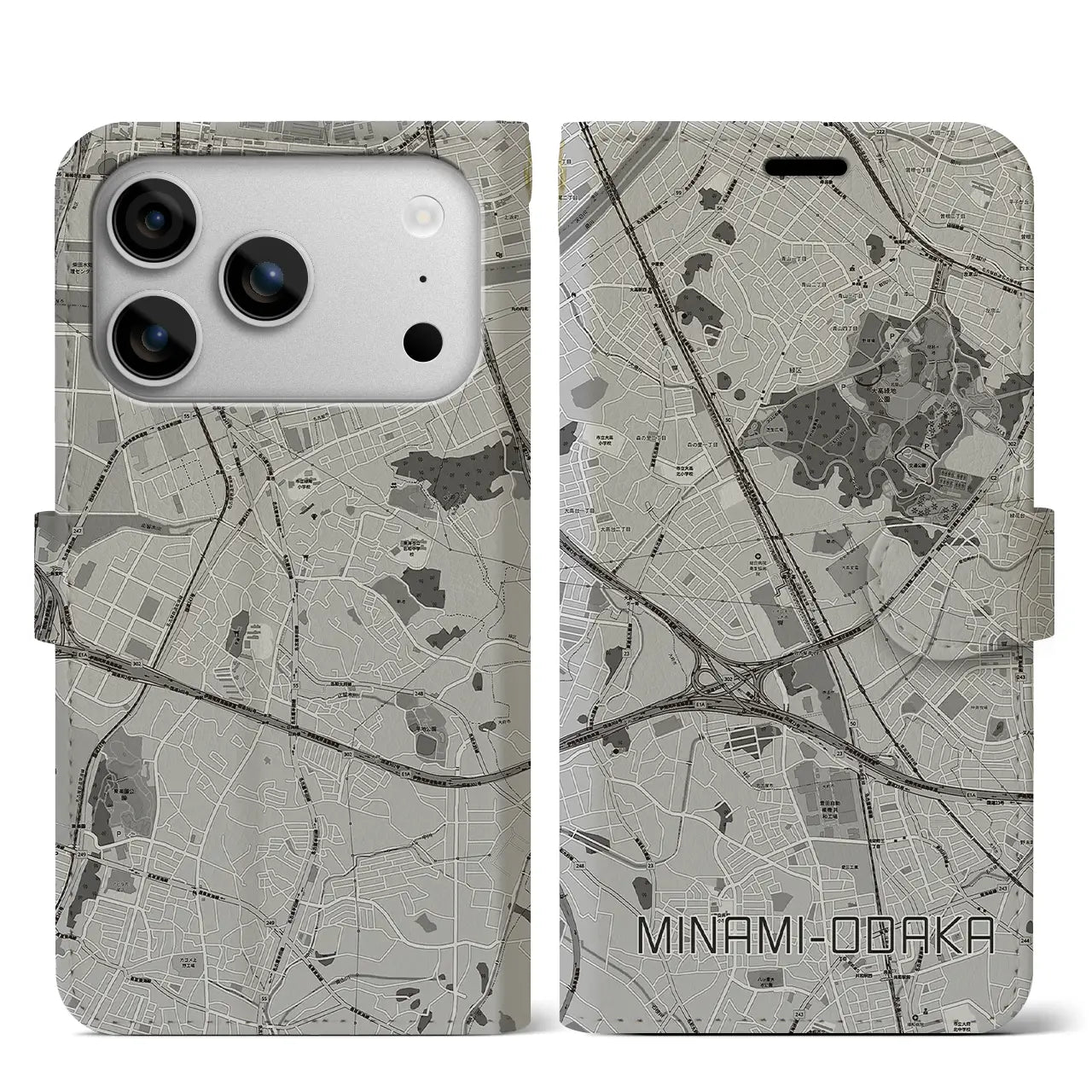 【南大高（愛知県）】地図柄iPhoneケース（手帳タイプ）