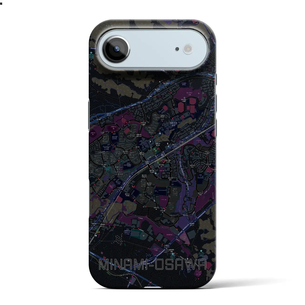 【南大沢（東京都）】地図柄iPhoneケース（バックカバータイプ）