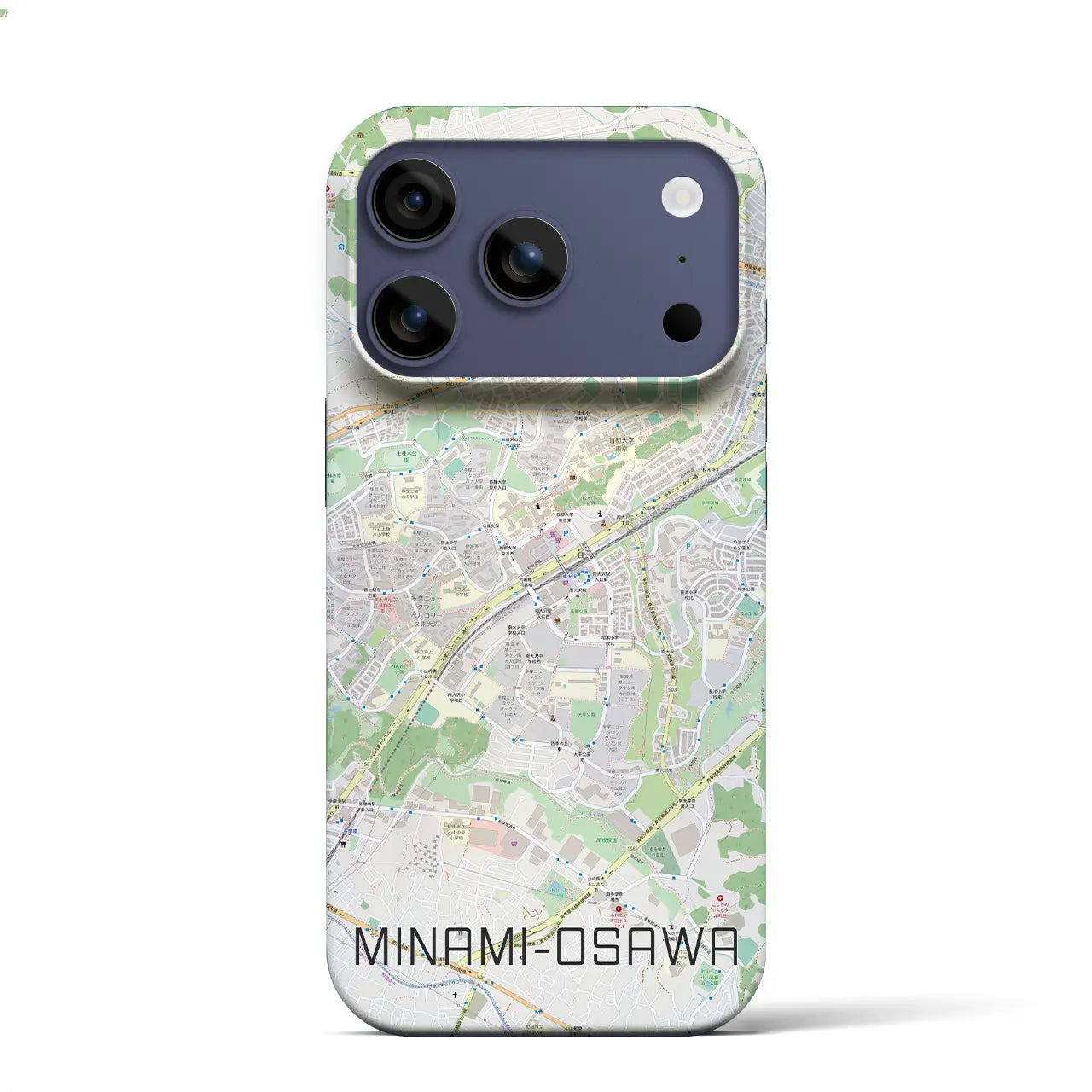 【南大沢（東京都）】地図柄iPhoneケース（バックカバータイプ）