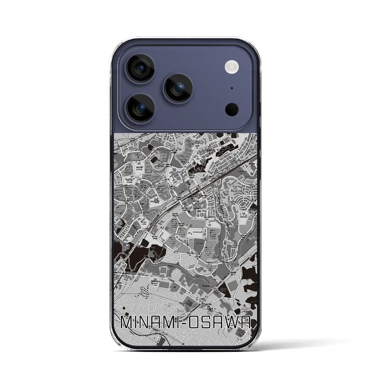 【南大沢（東京都）】地図柄iPhoneケース（クリアタイプ）