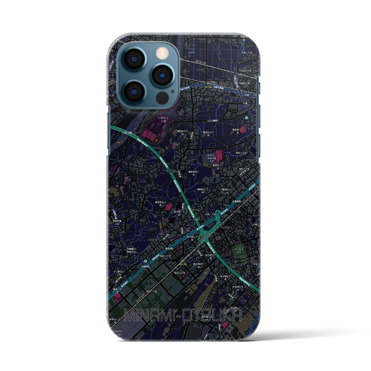 【南大塚（埼玉県）】地図柄iPhoneケース（バックカバータイプ）
