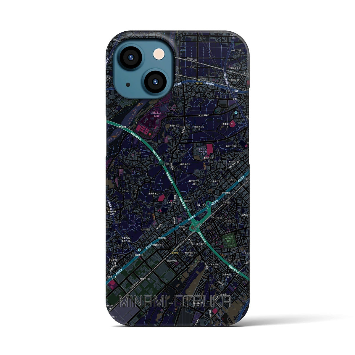 【南大塚（埼玉県）】地図柄iPhoneケース（バックカバータイプ）