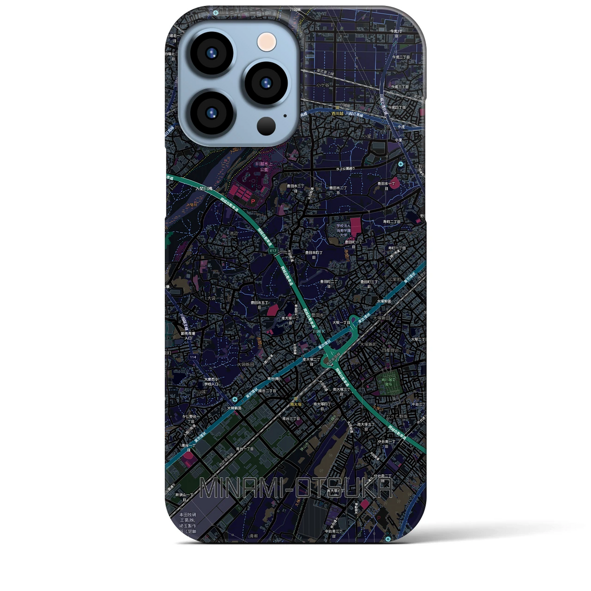 【南大塚（埼玉県）】地図柄iPhoneケース（バックカバータイプ）