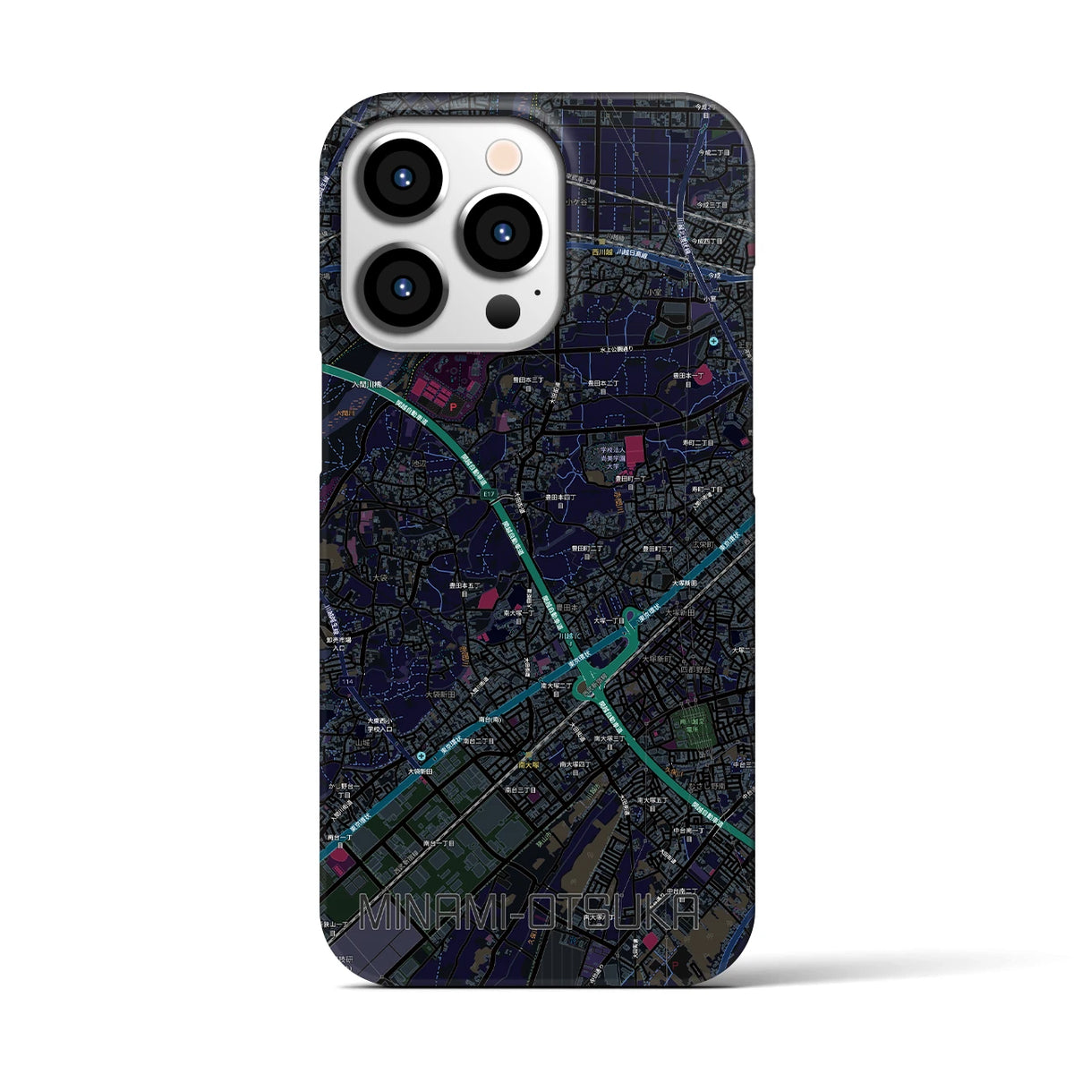 【南大塚（埼玉県）】地図柄iPhoneケース（バックカバータイプ）