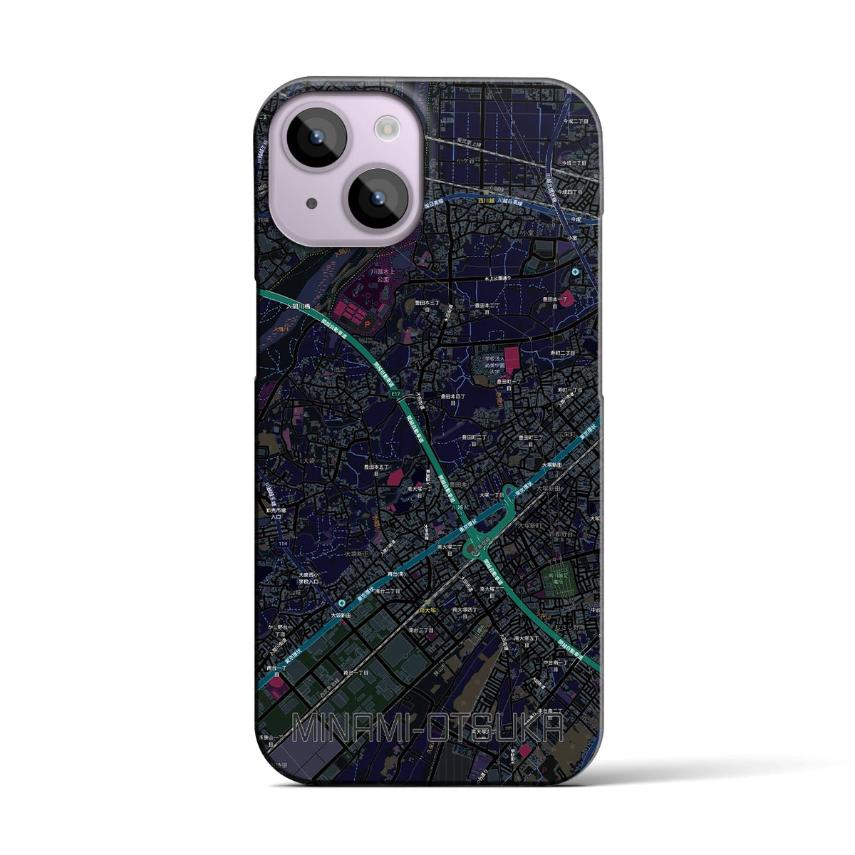 【南大塚（埼玉県）】地図柄iPhoneケース（バックカバータイプ）
