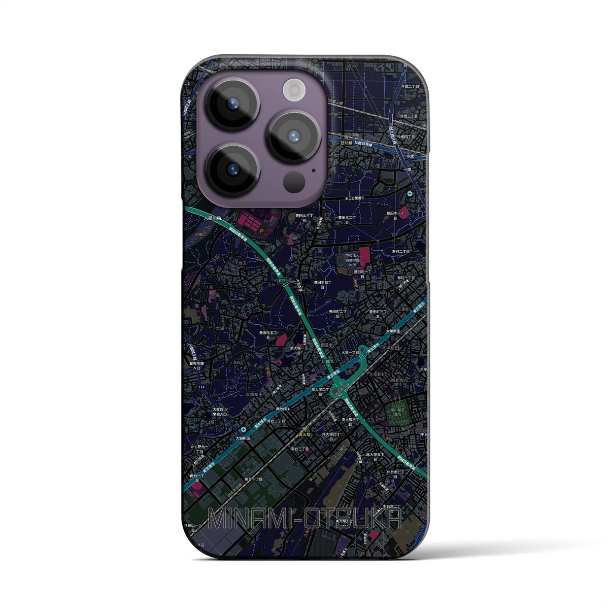 【南大塚（埼玉県）】地図柄iPhoneケース（バックカバータイプ）