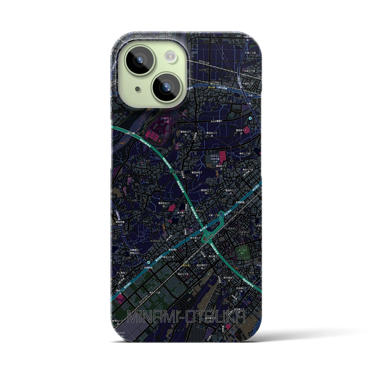【南大塚（埼玉県）】地図柄iPhoneケース（バックカバータイプ）