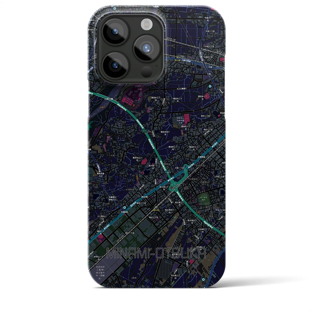 【南大塚（埼玉県）】地図柄iPhoneケース（バックカバータイプ）