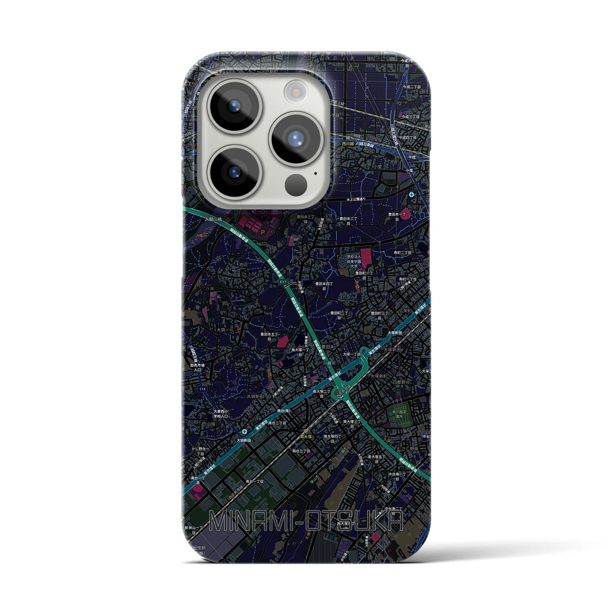 【南大塚（埼玉県）】地図柄iPhoneケース（バックカバータイプ）