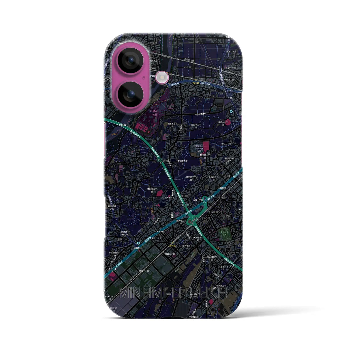 【南大塚（埼玉県）】地図柄iPhoneケース（バックカバータイプ）