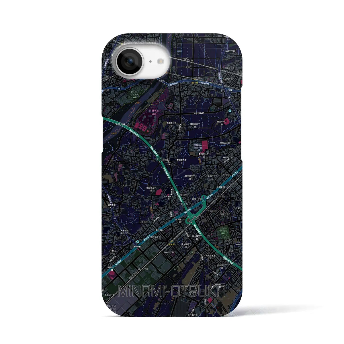 【南大塚（埼玉県）】地図柄iPhoneケース（バックカバータイプ）