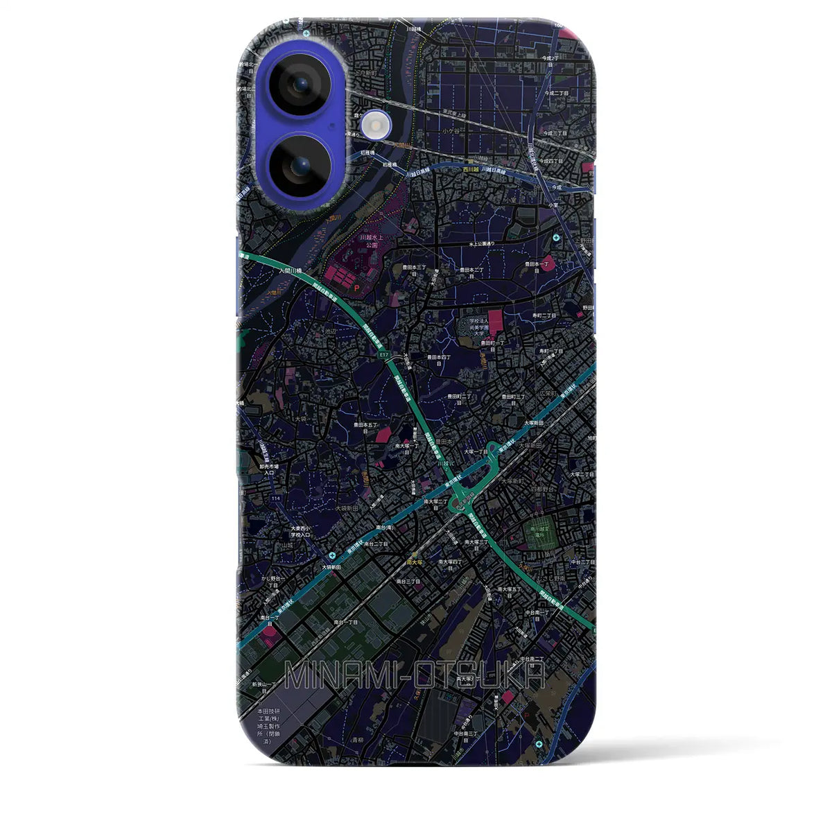 【南大塚（埼玉県）】地図柄iPhoneケース（バックカバータイプ）
