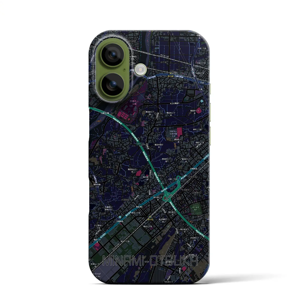 【南大塚（埼玉県）】地図柄iPhoneケース（バックカバータイプ）